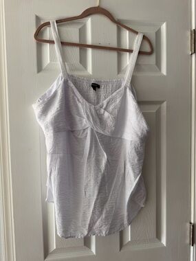 Vera Wang White Twisted Front Camisole